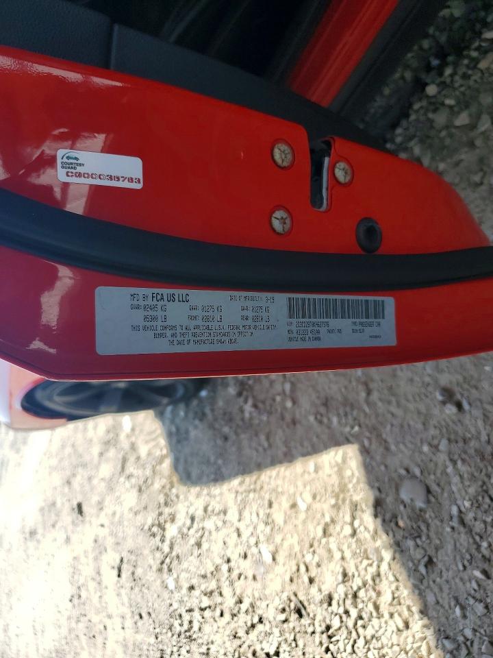 2C3CDZBT0KH627376 · 2019 DODGE CHALLENGER · 12/12