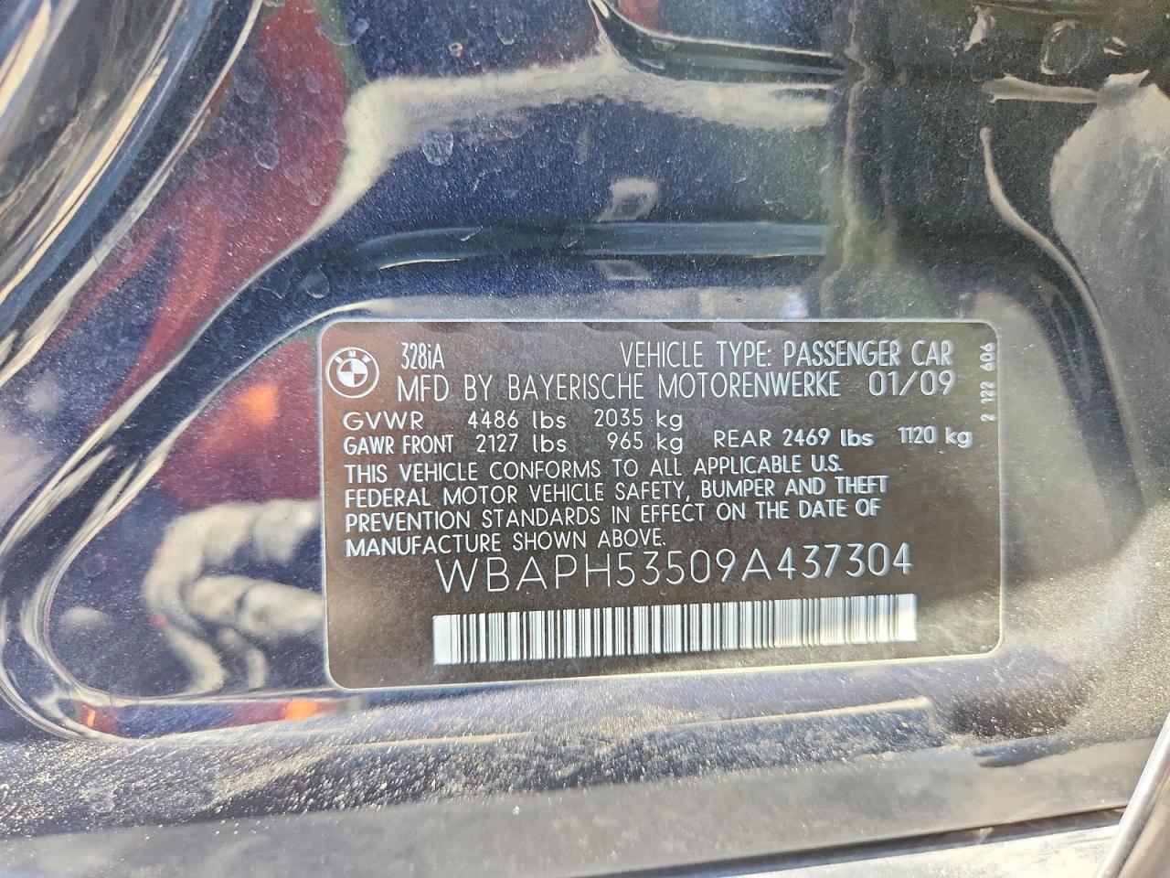 WBAPH53509A437304 · 2009 BMW 328 · 12/12
