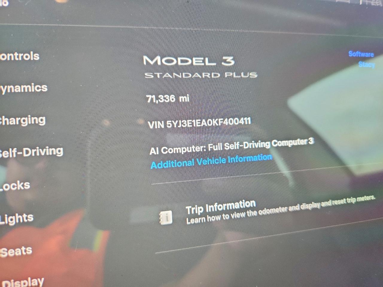 5YJ3E1EA0KF400411 · 2019 TESLA MODEL 3 · 9/12