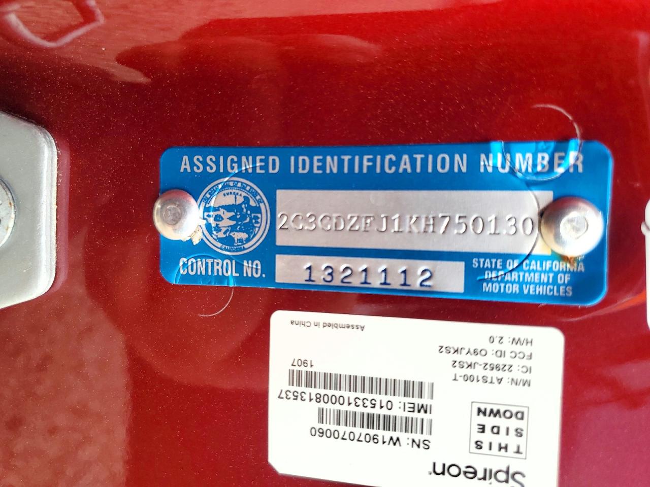 2C3CDZFJ1KH750130 · 2019 DODGE CHALLENGER · 12/12