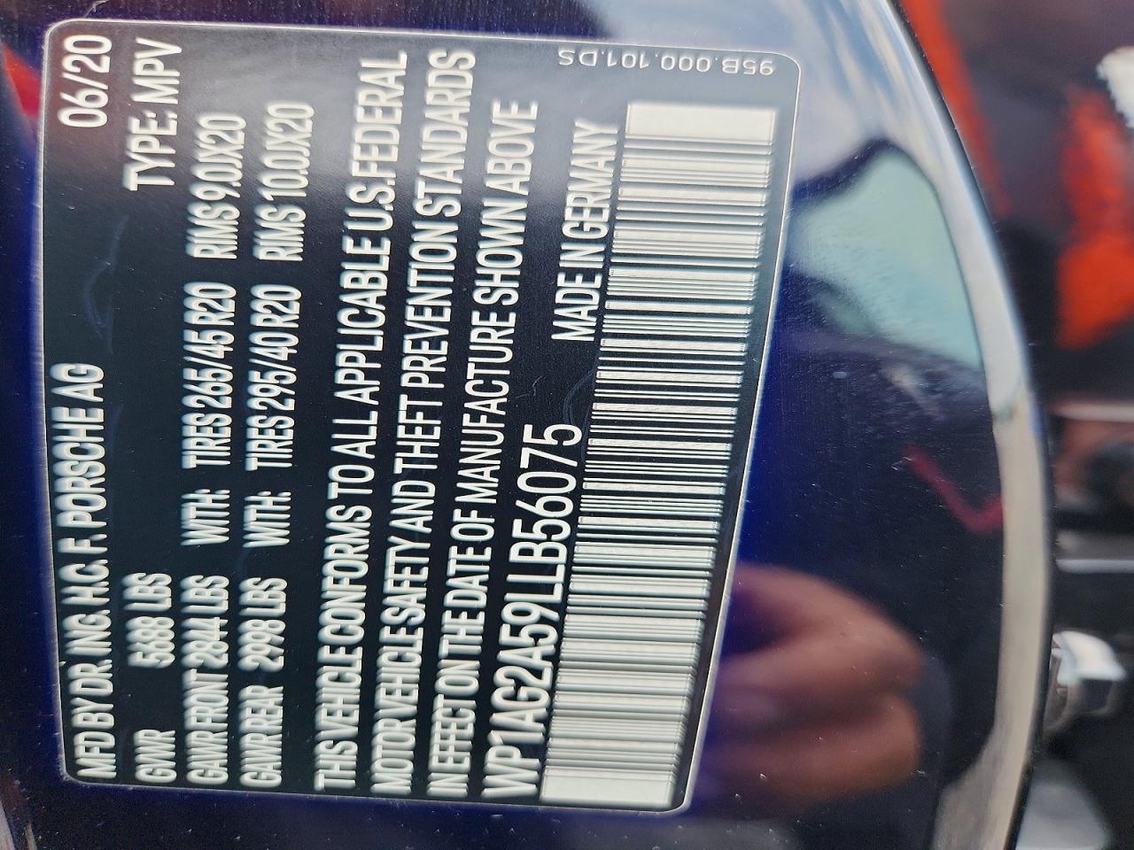 WP1AG2A59LLB56075 · 2020 PORSCHE MACAN · 12/12