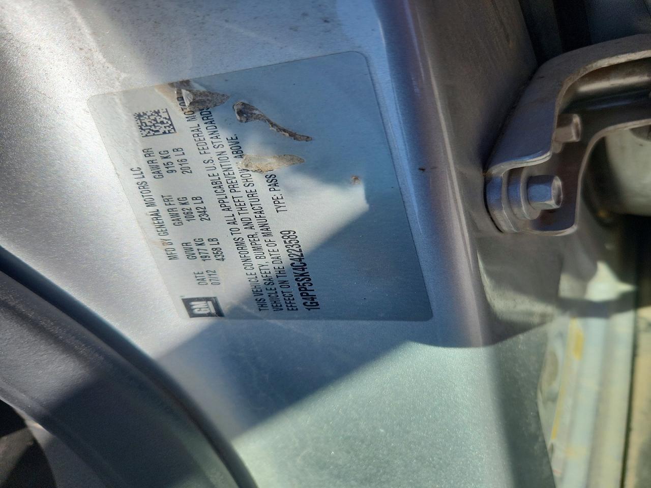 1G4PP5SK4C4223589 · 2012 BUICK VERANO · 12/12