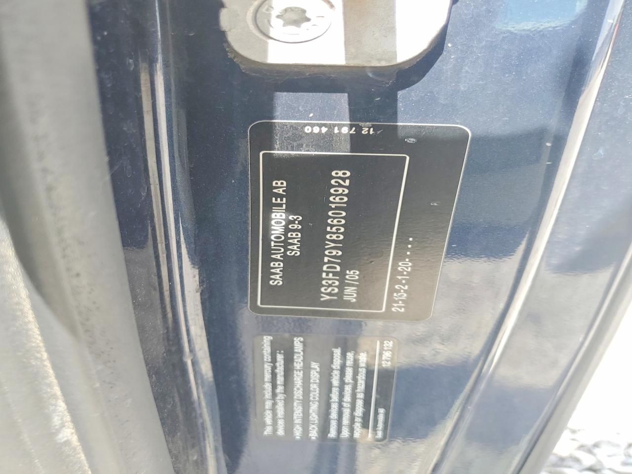 YS3FD79Y856016928 · 2005 SAAB 9-3 · 12/12