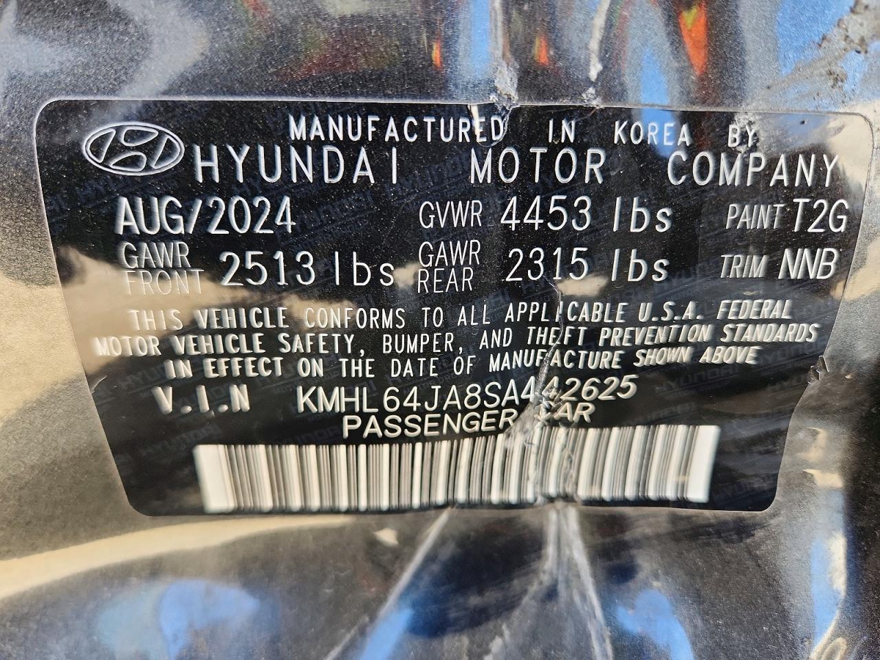 KMHL64JA8SA442625 · 2025 HYUNDAI SONATA · 12/12