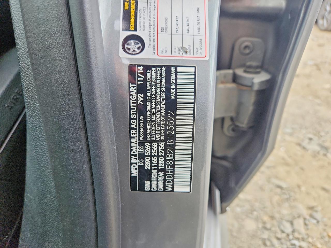 WDDHF8JB2FB125522 · 2015 MERCEDES-BENZ E · 12/12
