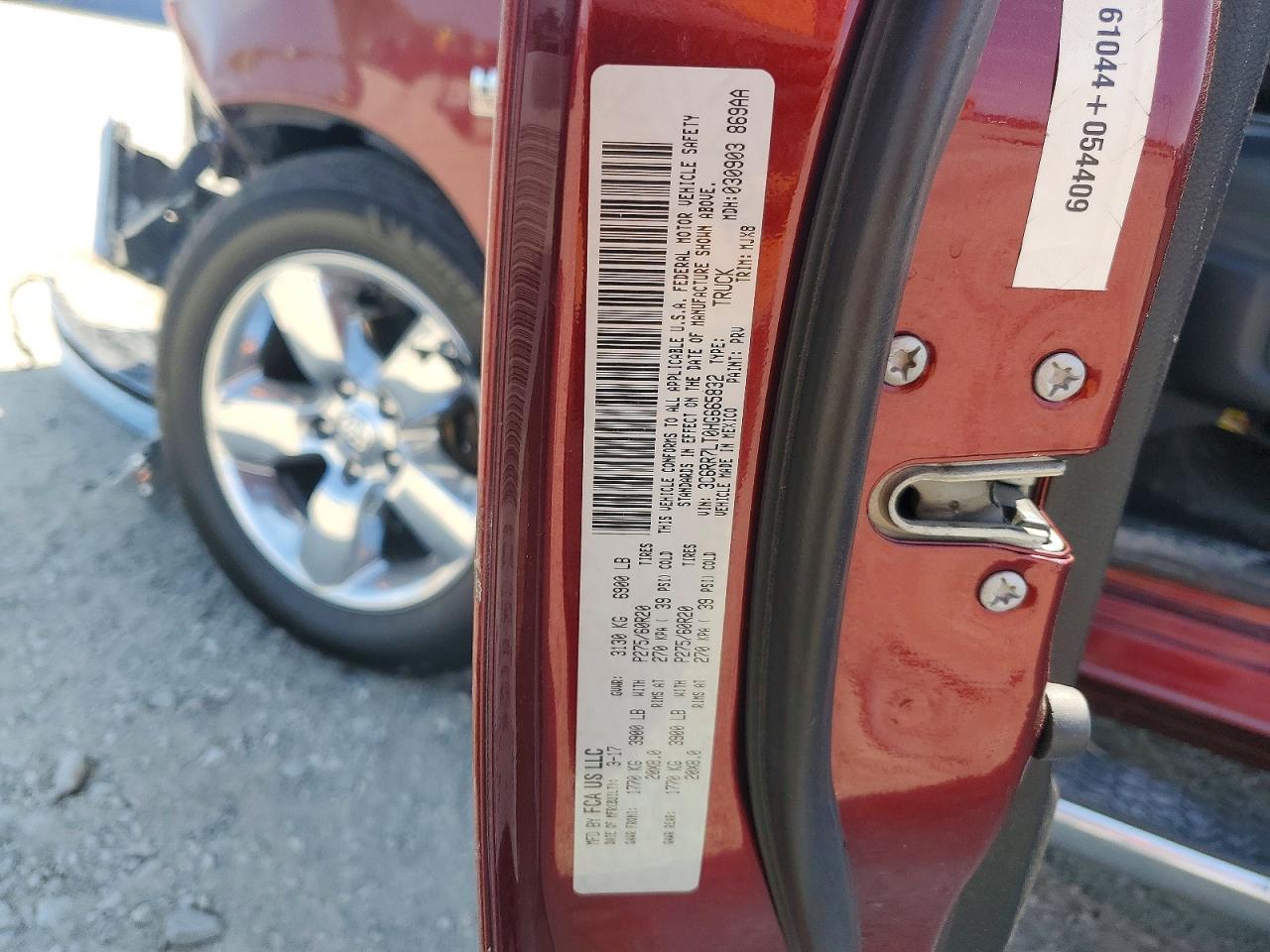 3C6RR7LT0HG665832 · 2017 RAM 1500 · 12/12