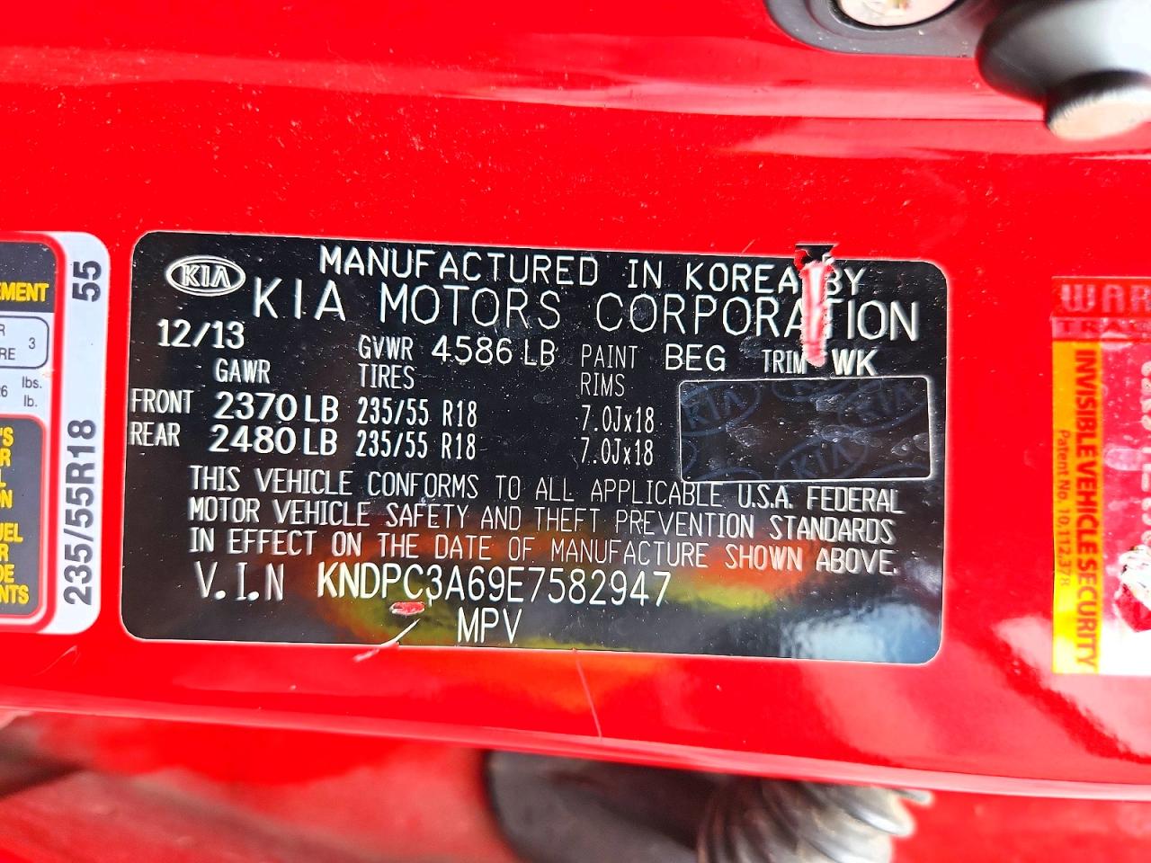 KNDPC3A69E7582947 · 2014 KIA SPORTAGE · 12/12