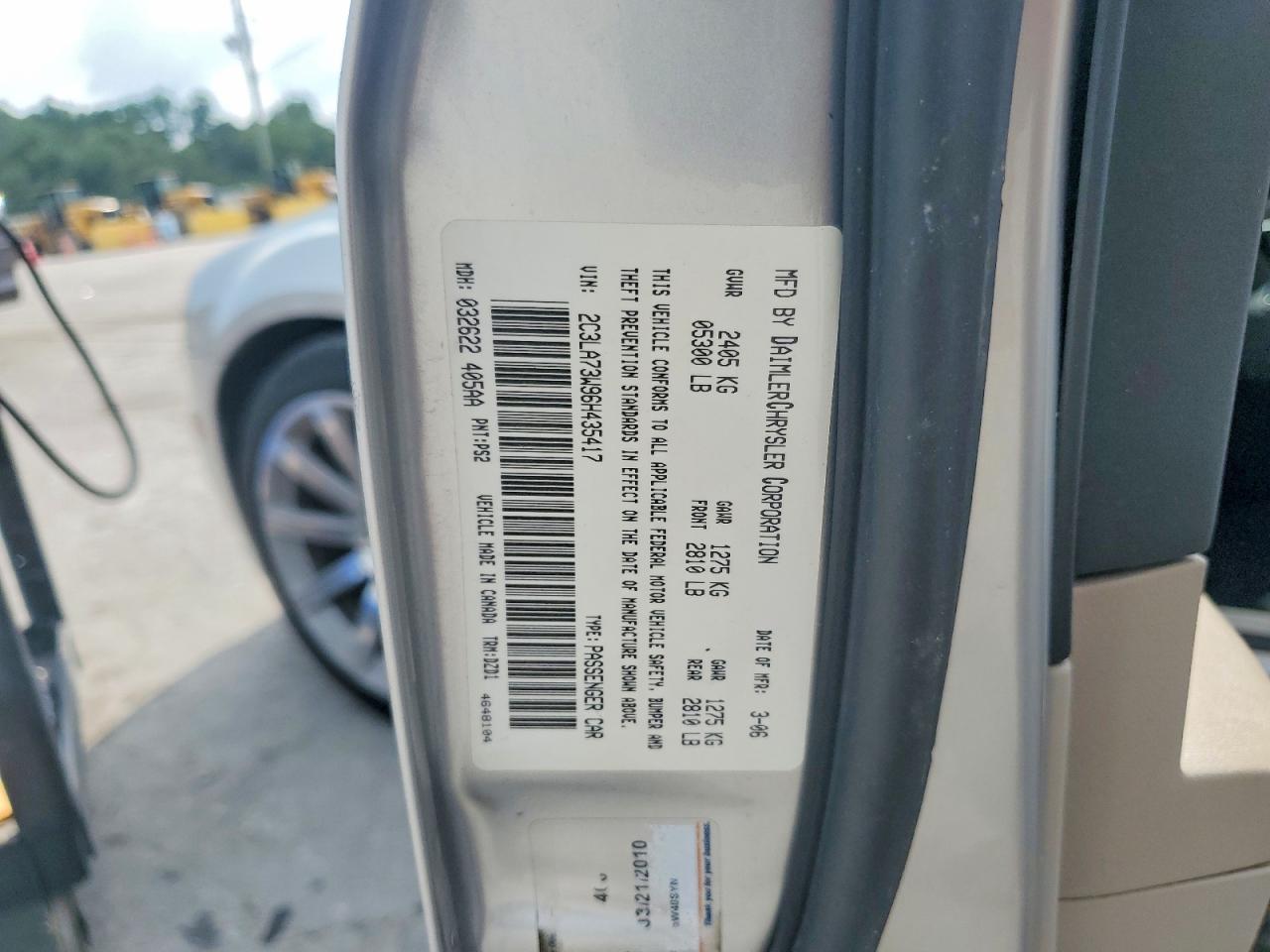 2C3LA73W96H435417 · 2006 CHRYSLER 300C · 12/12