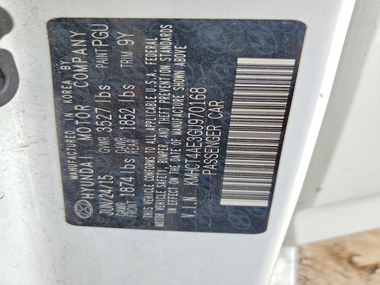 KMHCT4AE3GU970168 · 2016 HYUNDAI ACCENT · 12/12