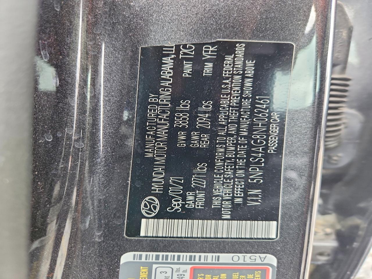 5NPLS4AG8NH062461 · 2022 HYUNDAI ELANTRA · 12/12
