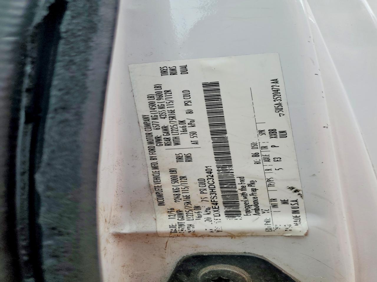1FDXE4FS3HDC32401 · 2017 FORD ECONOLINE · 12/12