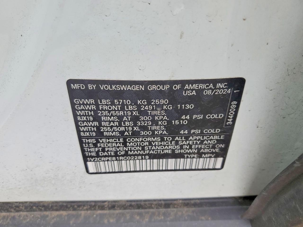 1V2CRPE81RC022819 · 2024 VOLKSWAGEN ID.4 · 12/12