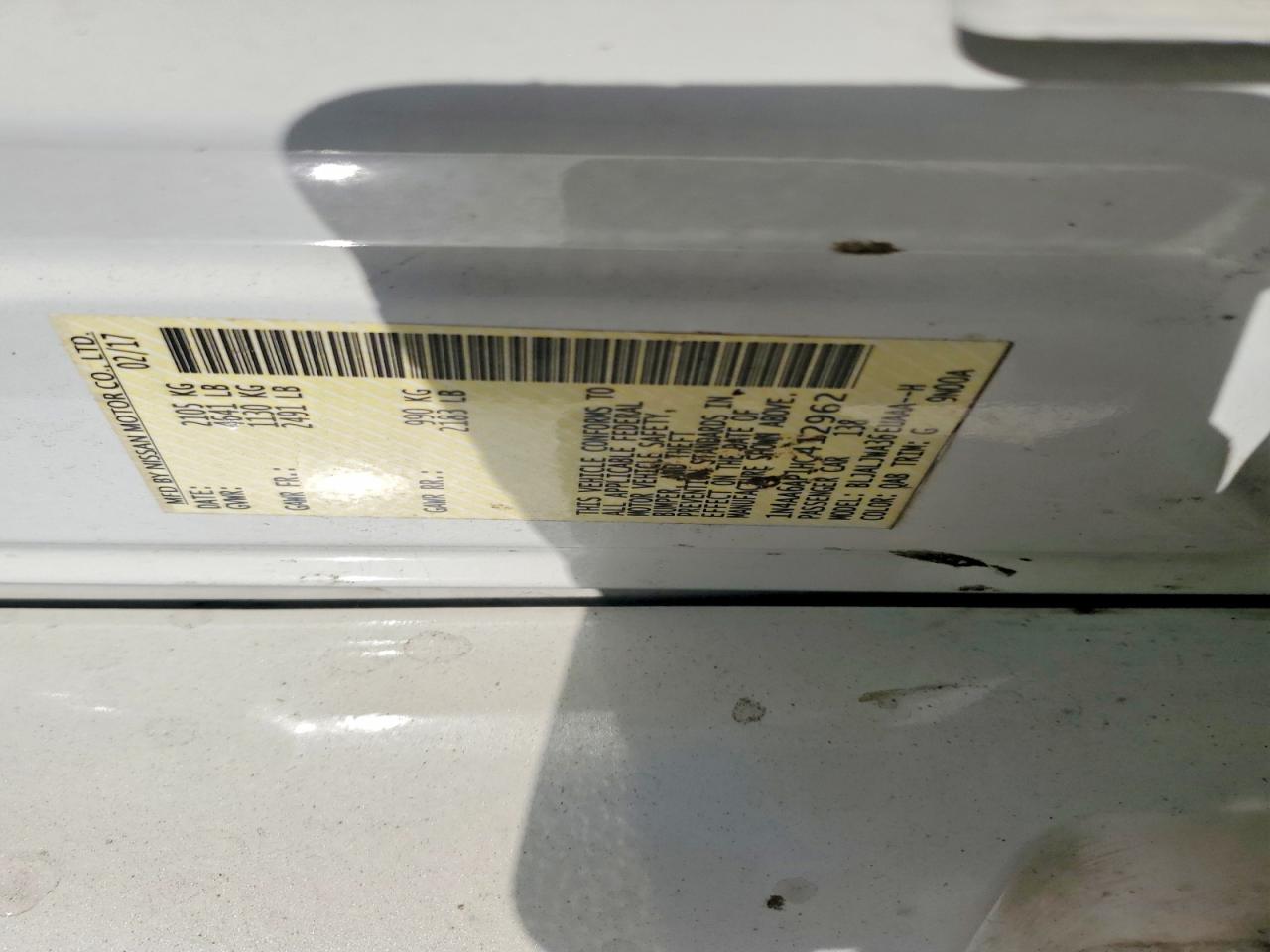 1N4AA6AP1HC412962 · 2017 NISSAN MAXIMA · 12/12