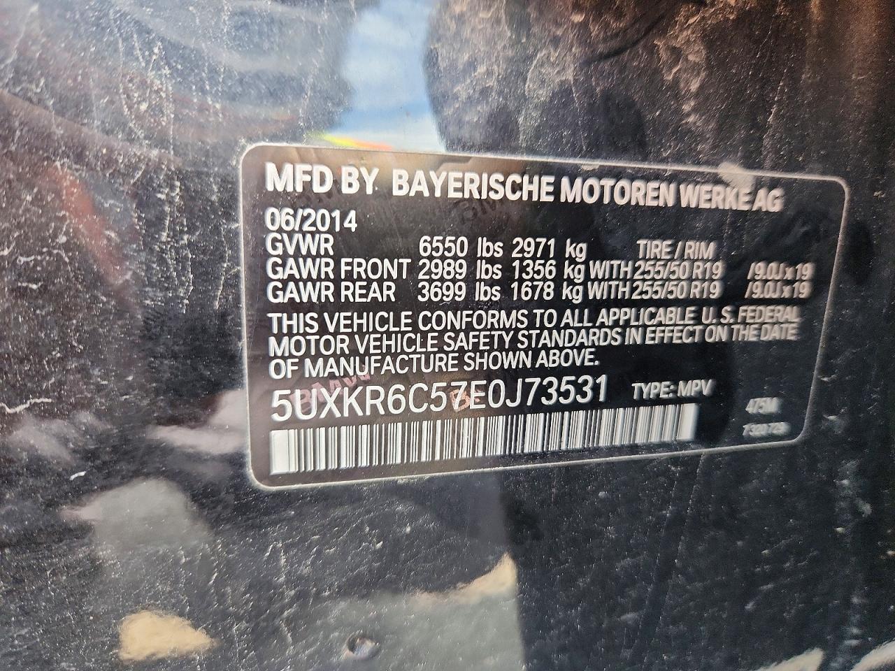 5UXKR6C57E0J73531 · 2014 BMW X5 · 12/12