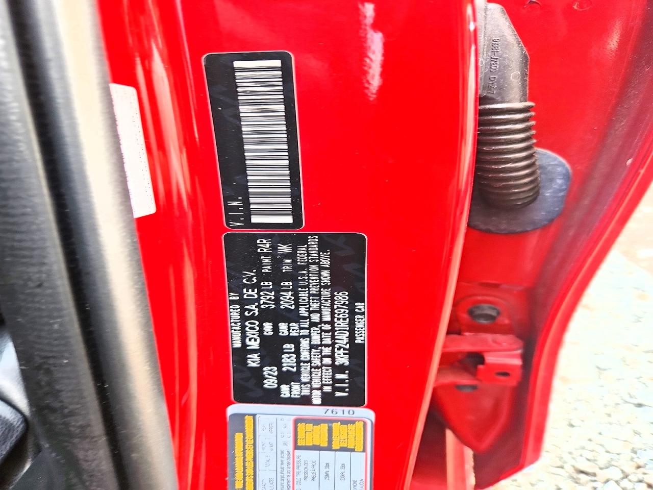 3KPF24AD1RE697986 · 2024 KIA FORTE · 12/12