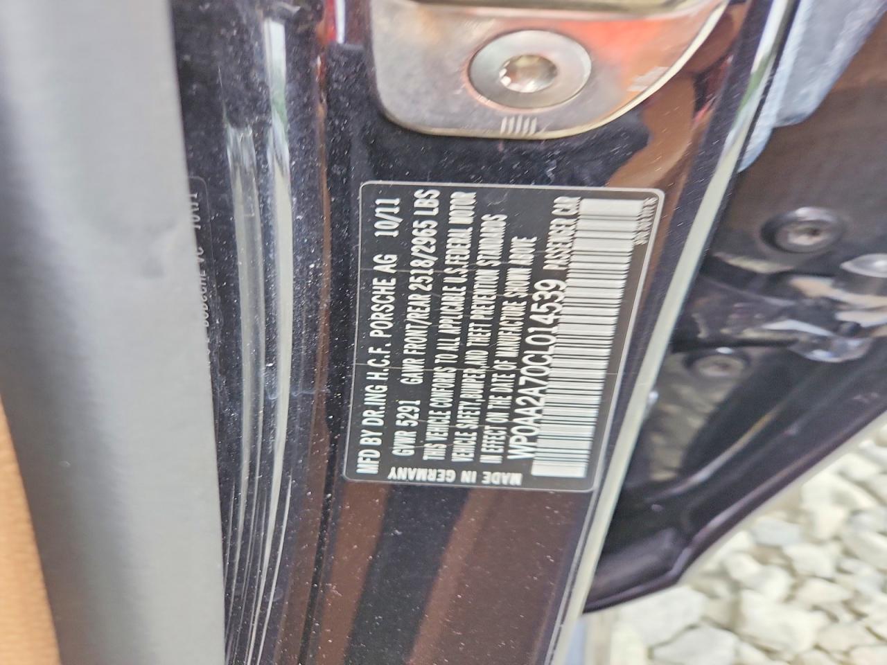 WP0AA2A70CL014539 · 2012 PORSCHE PANAMERA · 12/12