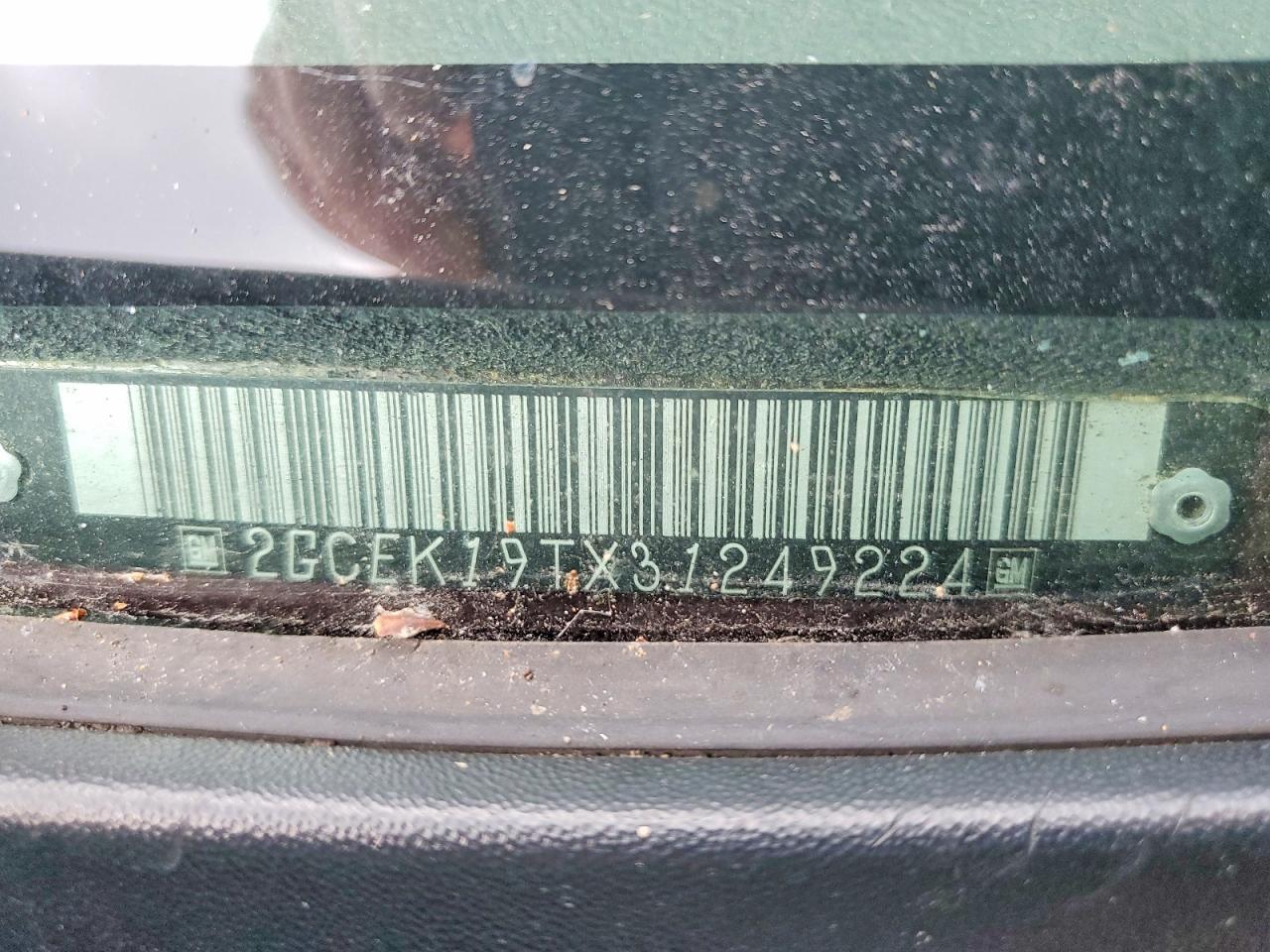 2GCEK19TX31249224 · 2003 CHEVROLET SILVERADO · 12/12
