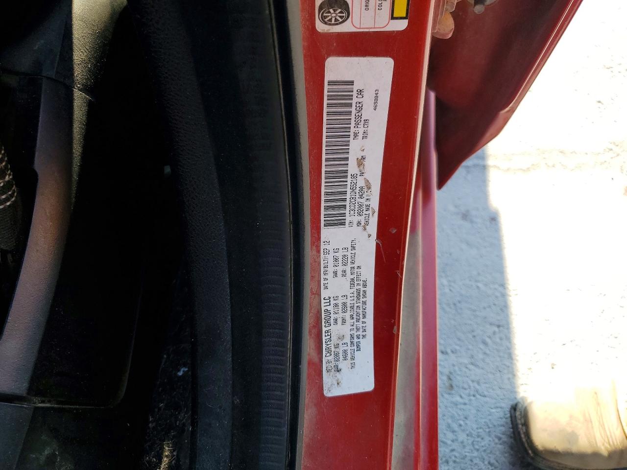 1C3CDZCB1DN552185 · 2013 DODGE AVENGER · 12/12