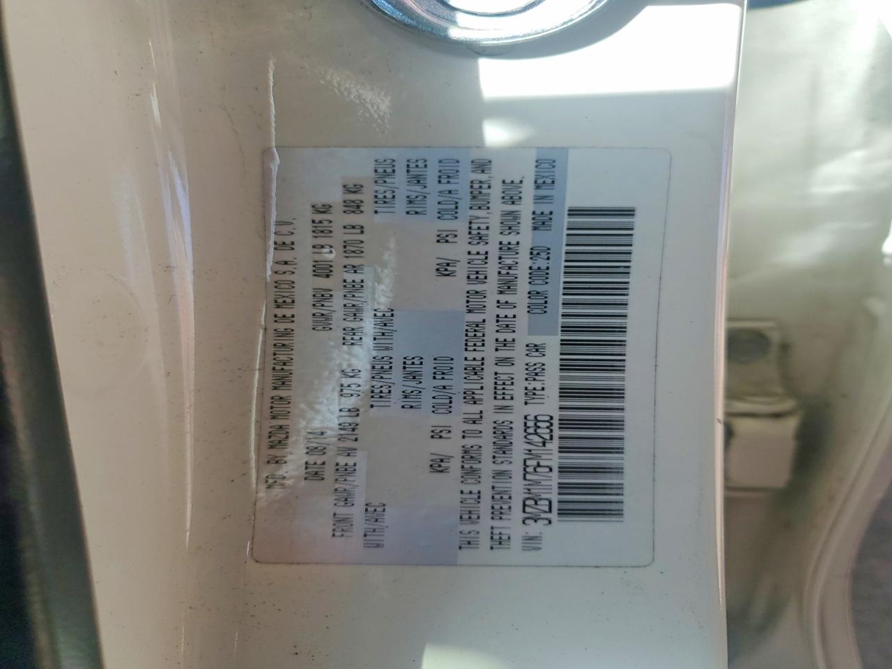 3MZBM1M76FM142656 · 2015 MAZDA 3 · 12/12