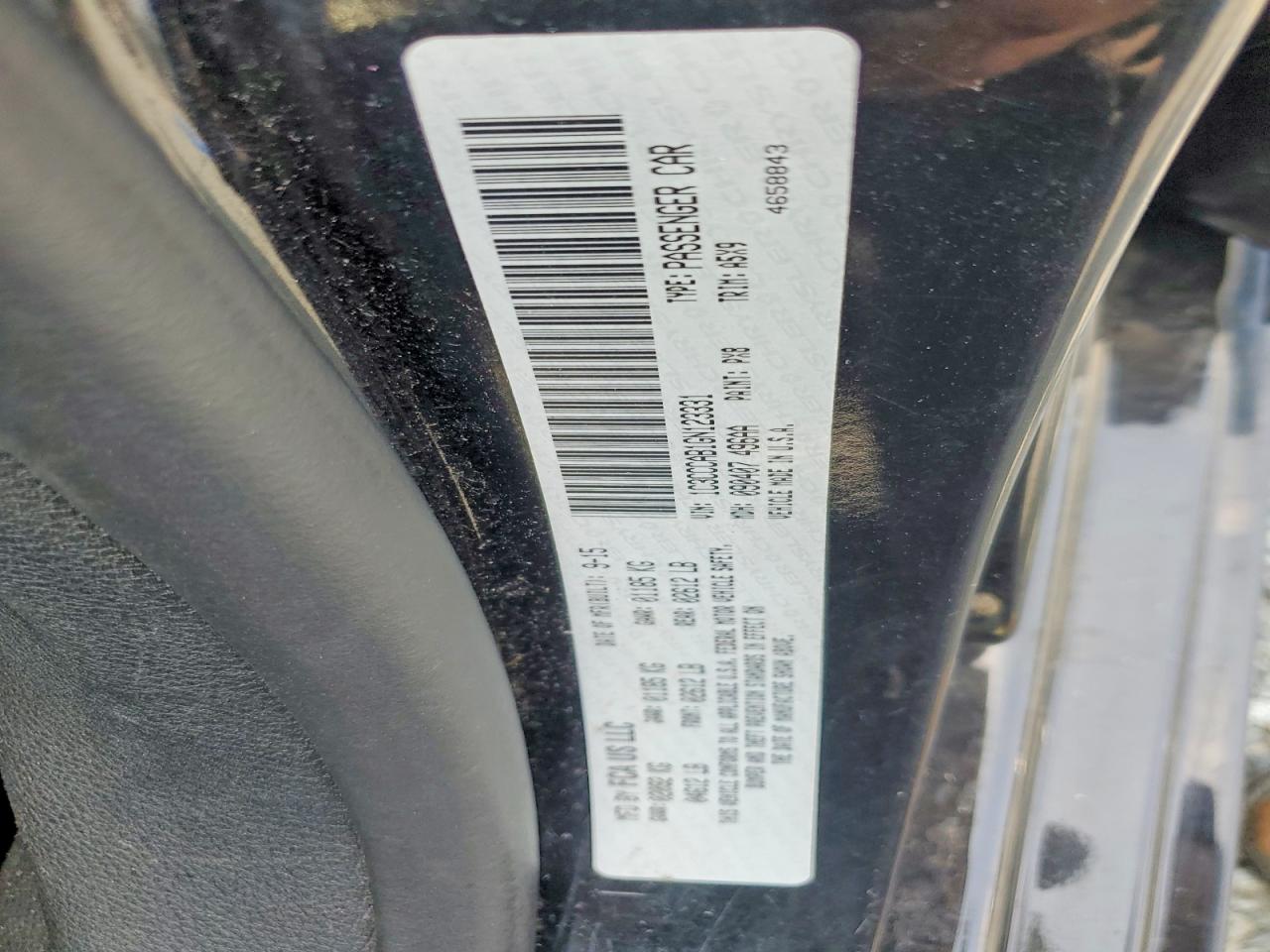 1C3CCCAB1GN123331 · 2016 CHRYSLER 200 · 12/12