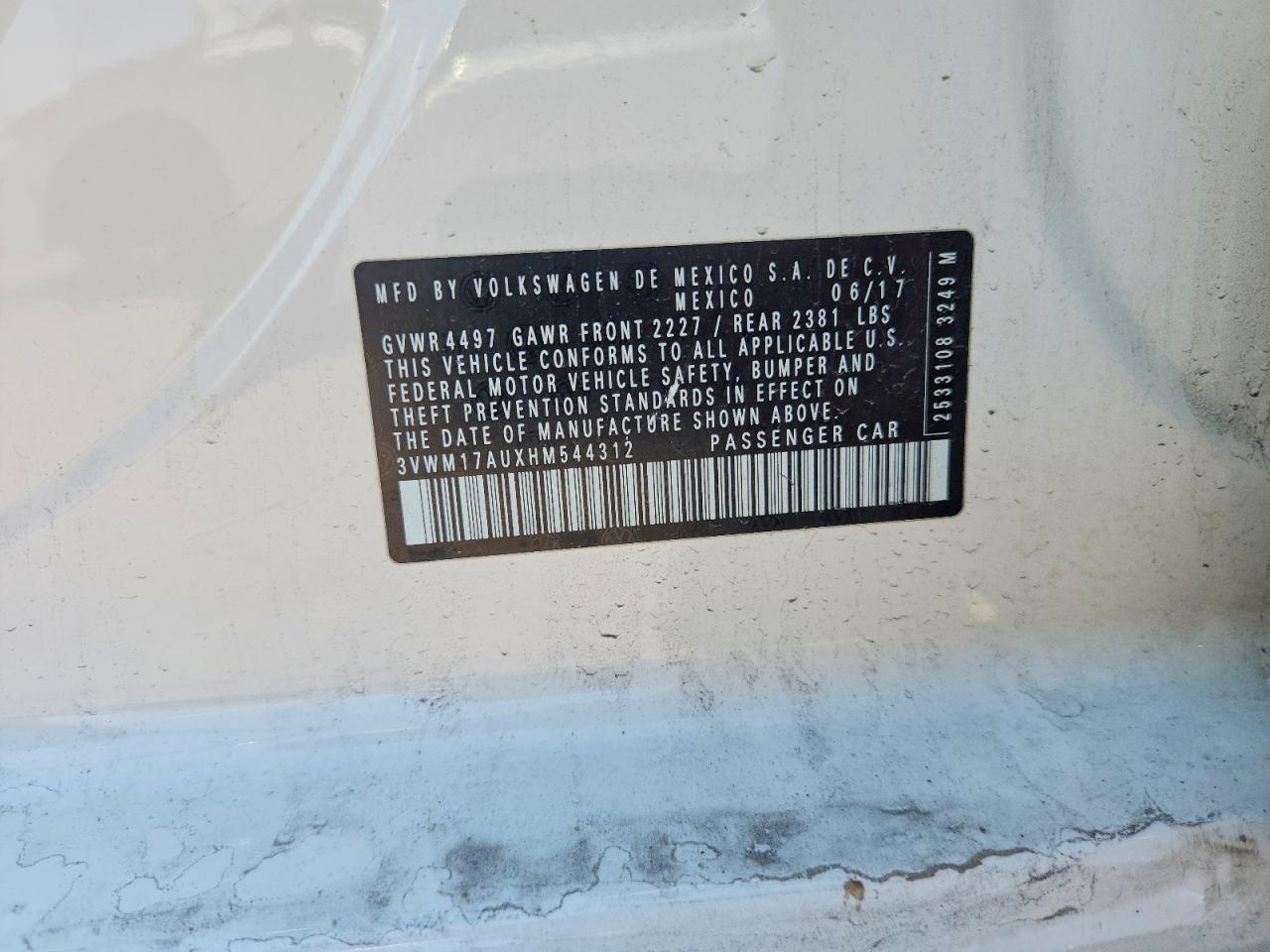 3VWM17AUXHM544312 · 2017 VOLKSWAGEN GOLF ALLTRACK · 12/12