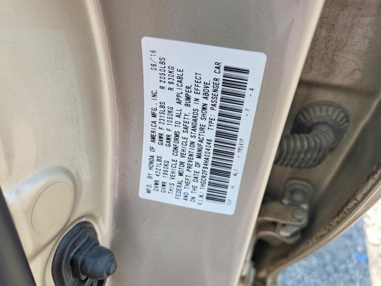 1HGCR2F94HA004046 · 2017 HONDA ACCORD · 12/12