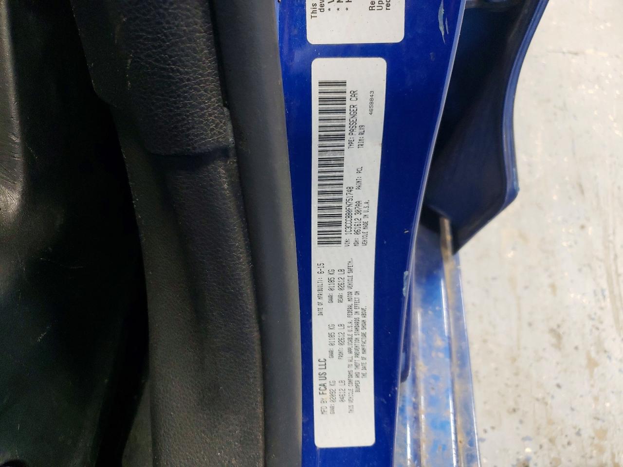 1C3CCCBB0FN751748 · 2015 CHRYSLER 200 SPORT · 12/12