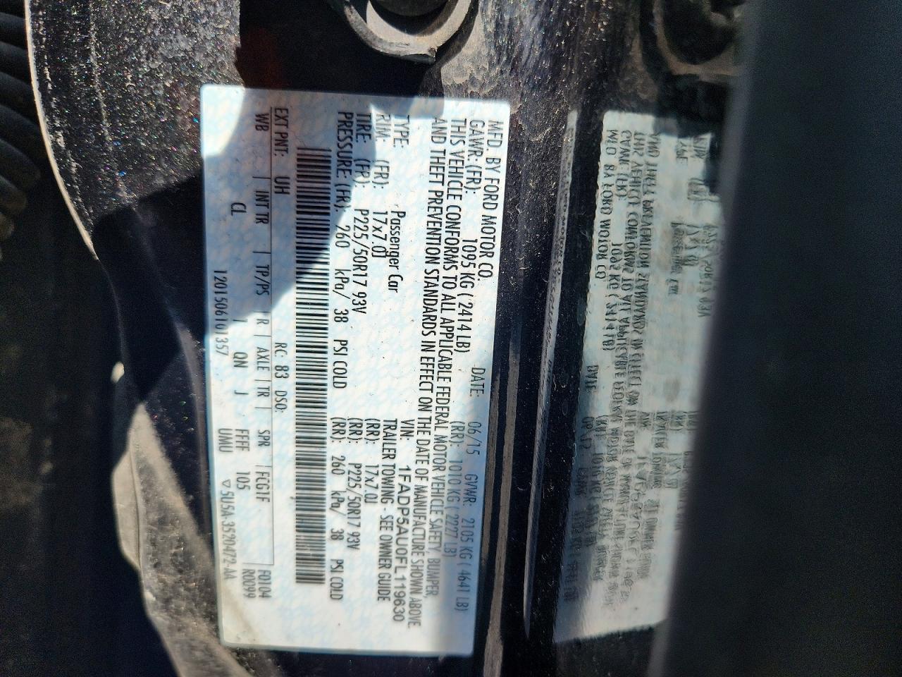1FADP5AU0FL119630 · 2015 FORD C-MAX · 12/12