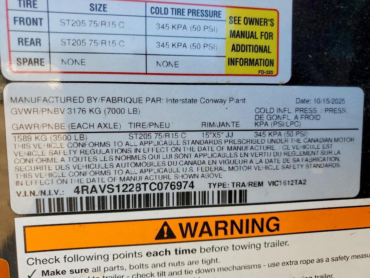 4RAVS1228TC076974 · 2026 INTERSTATE UNKNOWN · 8/8