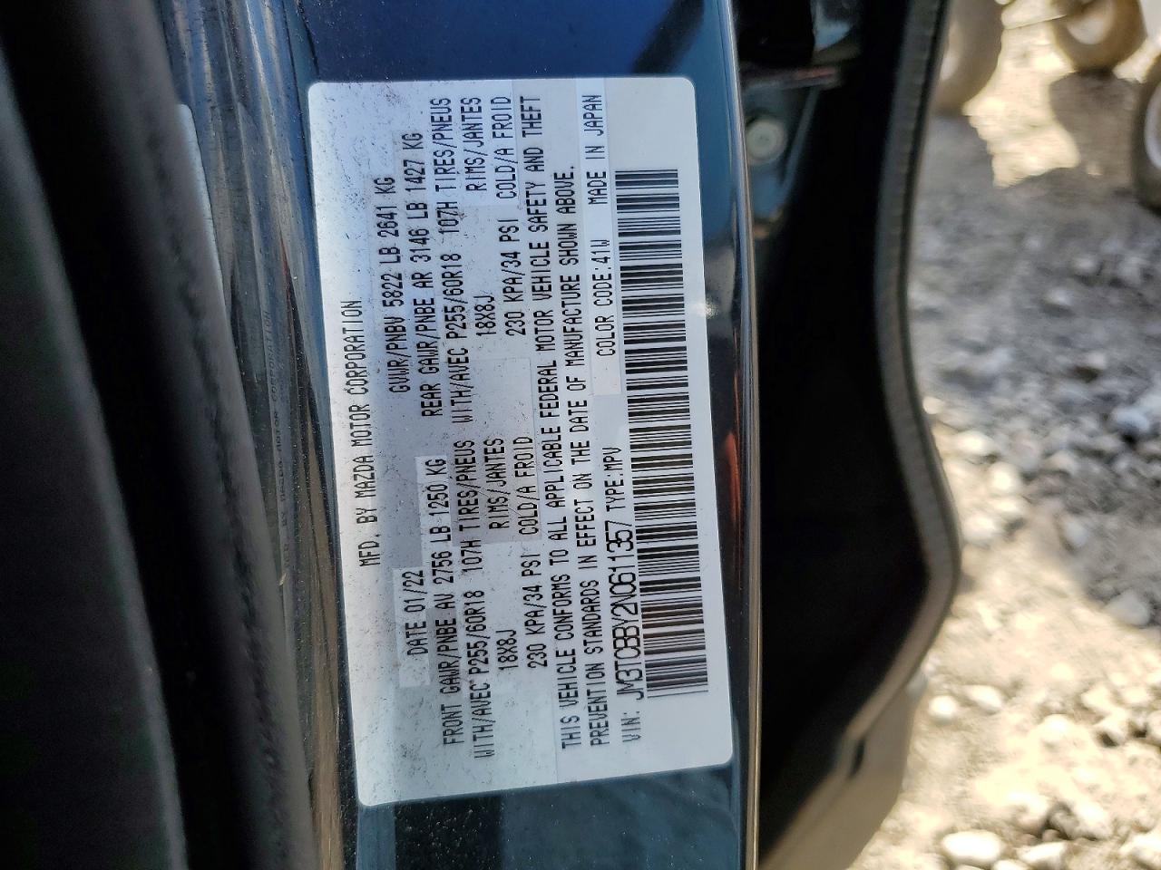 JM3TCBBY2N0611357 · 2022 MAZDA CX-9 · 10/10