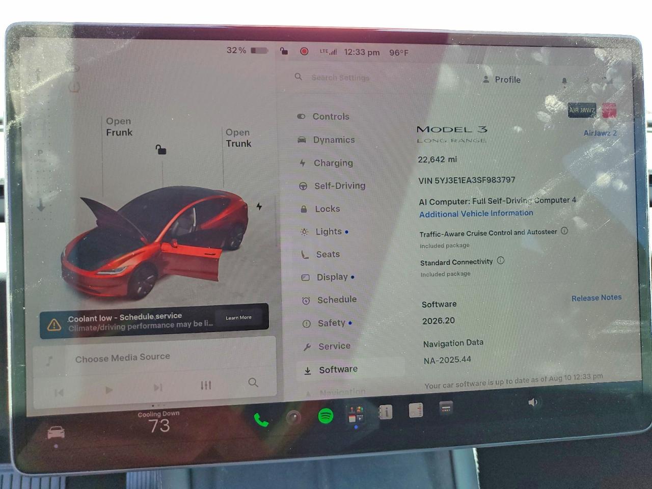5YJ3E1EA3SF983797 · 2025 TESLA MODEL 3 · 9/12