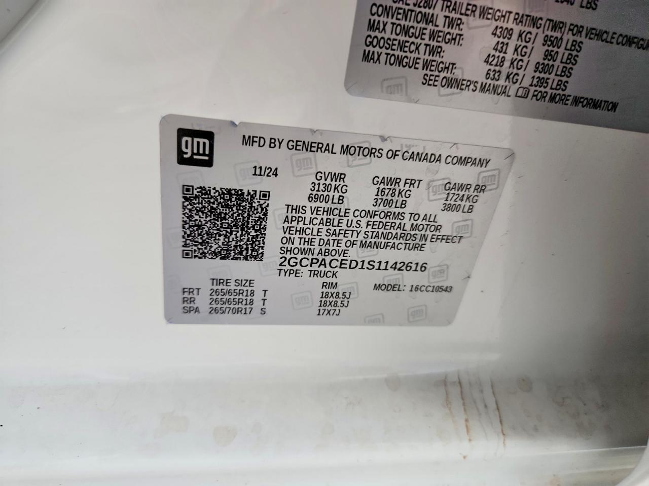 2GCPACED1S1142616 · 2025 CHEVROLET SILVERADO · 12/12