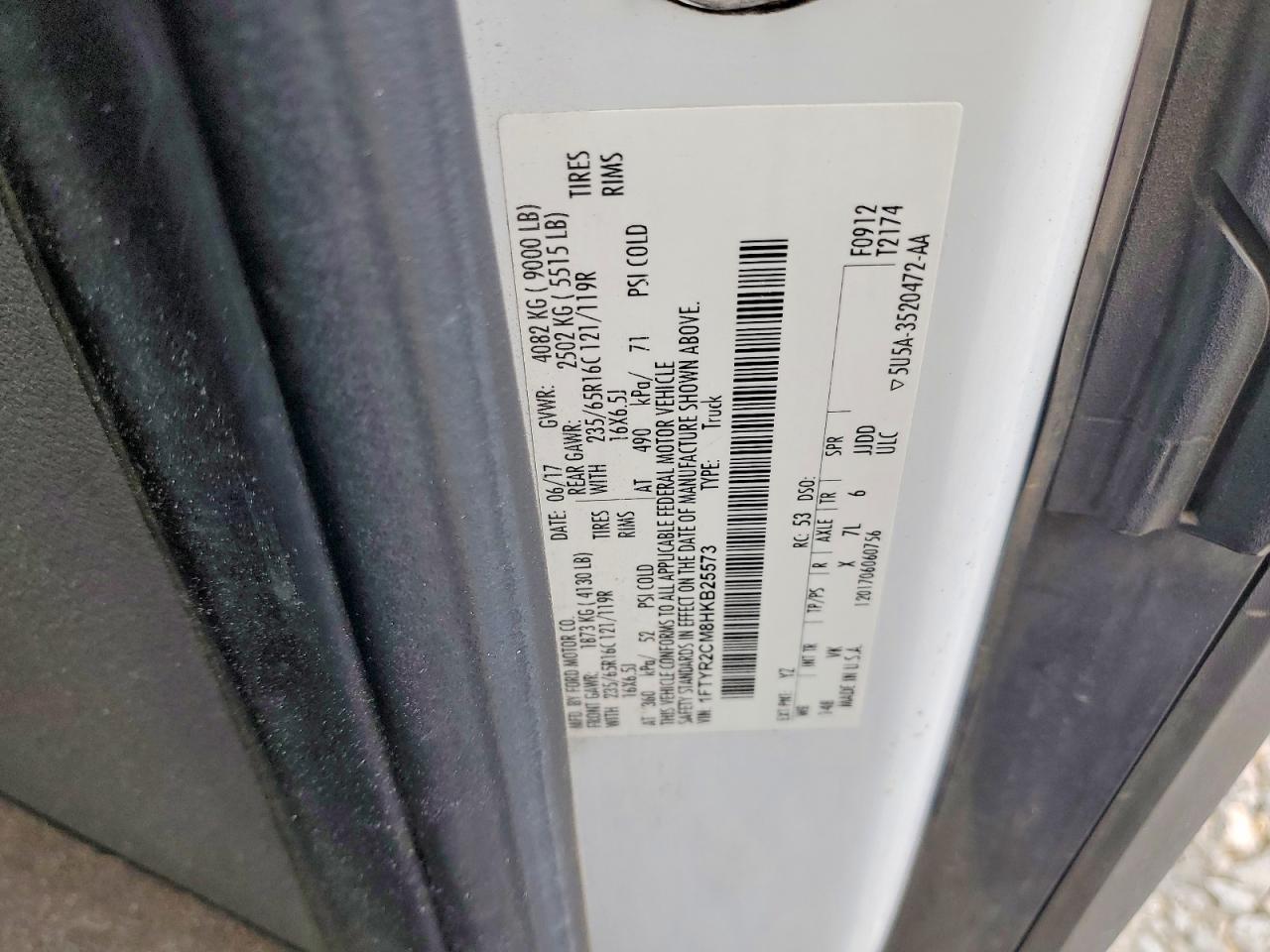 1FTYR2CM8HKB25573 · 2017 FORD TRANSIT · 12/13