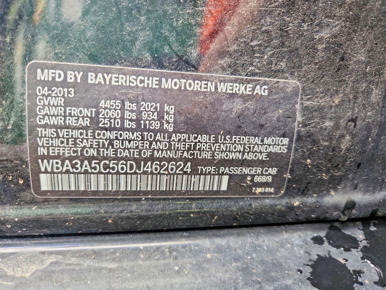 WBA3A5C56DJ462624 · 2013 BMW 328 · 12/12