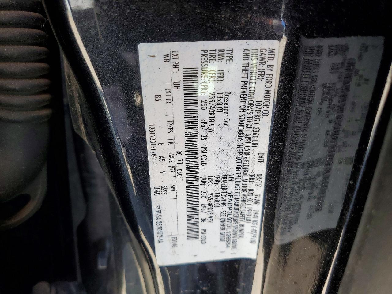 1FADP3L97DL126584 · 2013 FORD FOCUS · 12/12