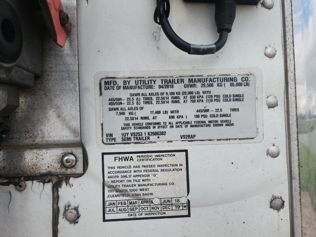 1UYVS2531K2606382 · 2019 UTILITY VS2RA · 8/10