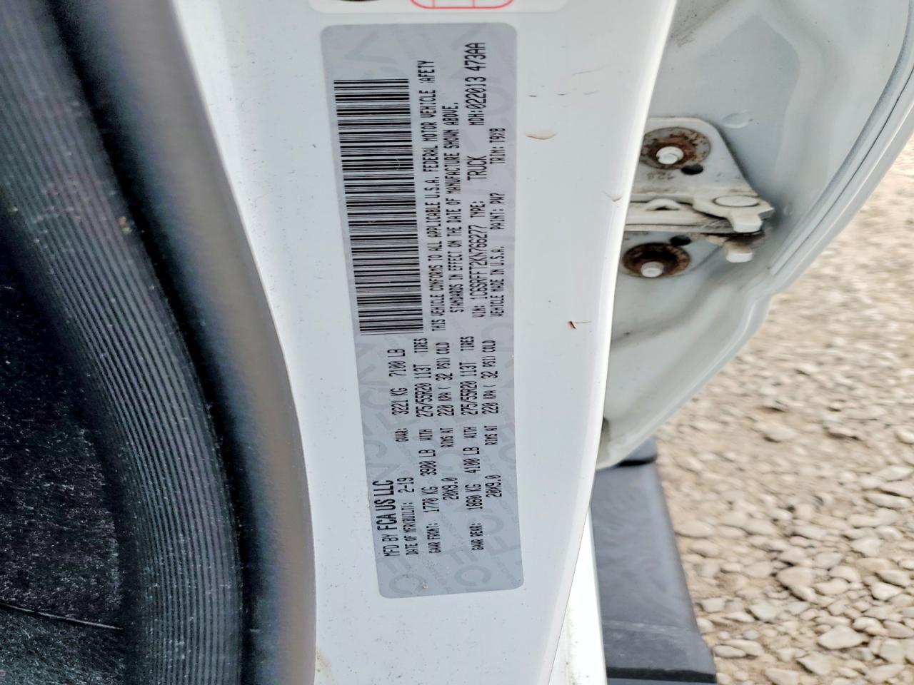 1C6SRFFT2KN766277 · 2019 RAM 1500 · 12/12