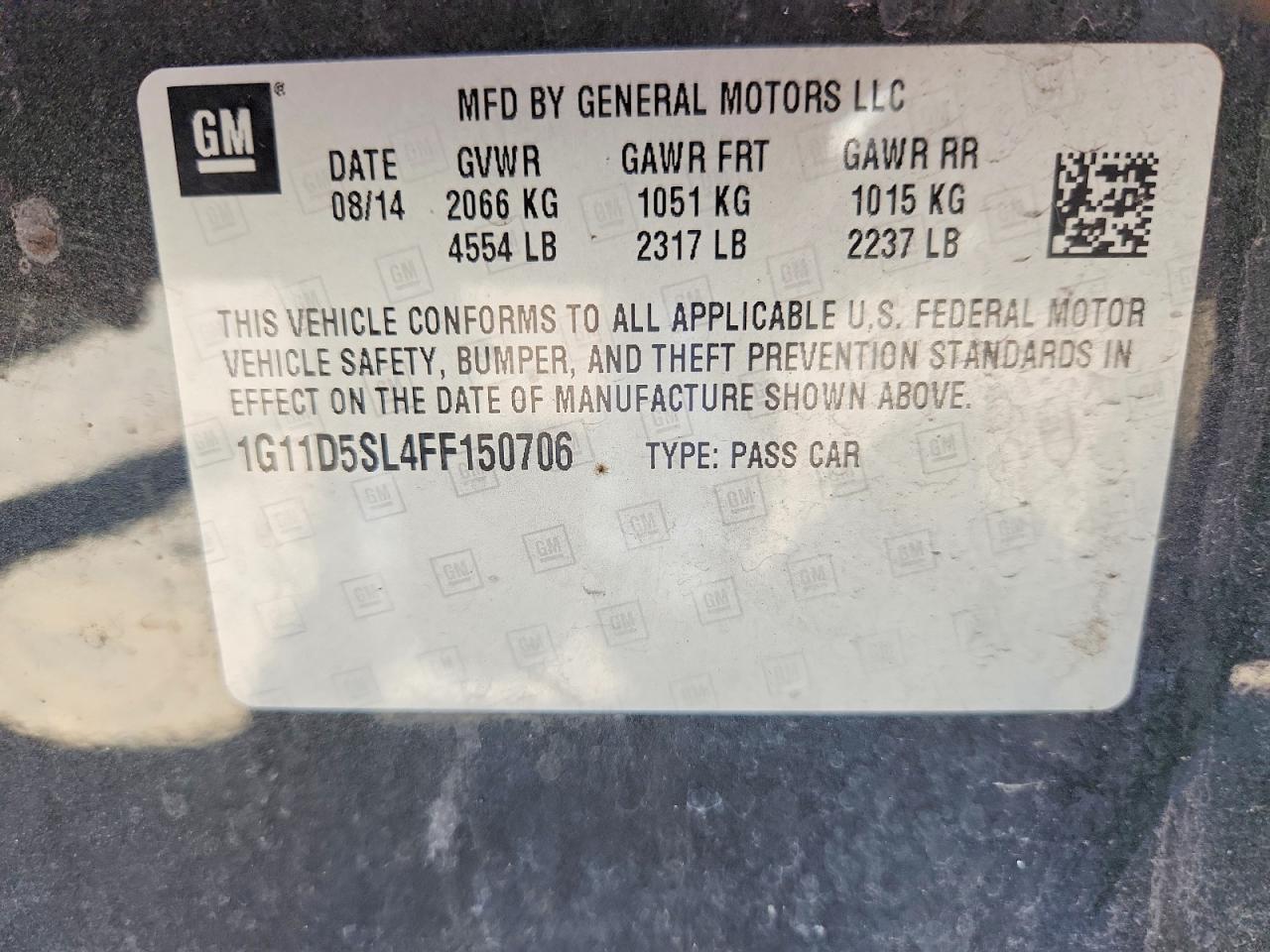 1G11D5SL4FF150706 · 2015 CHEVROLET MALIBU · 12/12