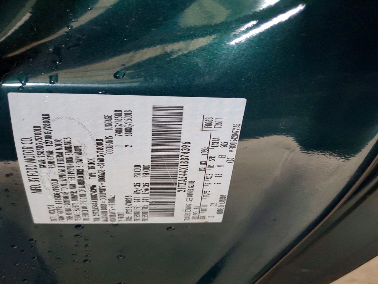 2FTZA544X1BB74396 · 2001 FORD WINDSTAR · 12/12