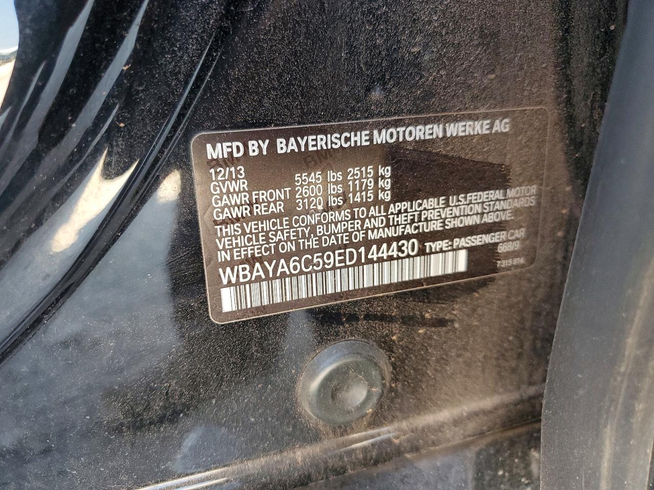 WBAYA6C59ED144430 · 2014 BMW 740 · 12/12