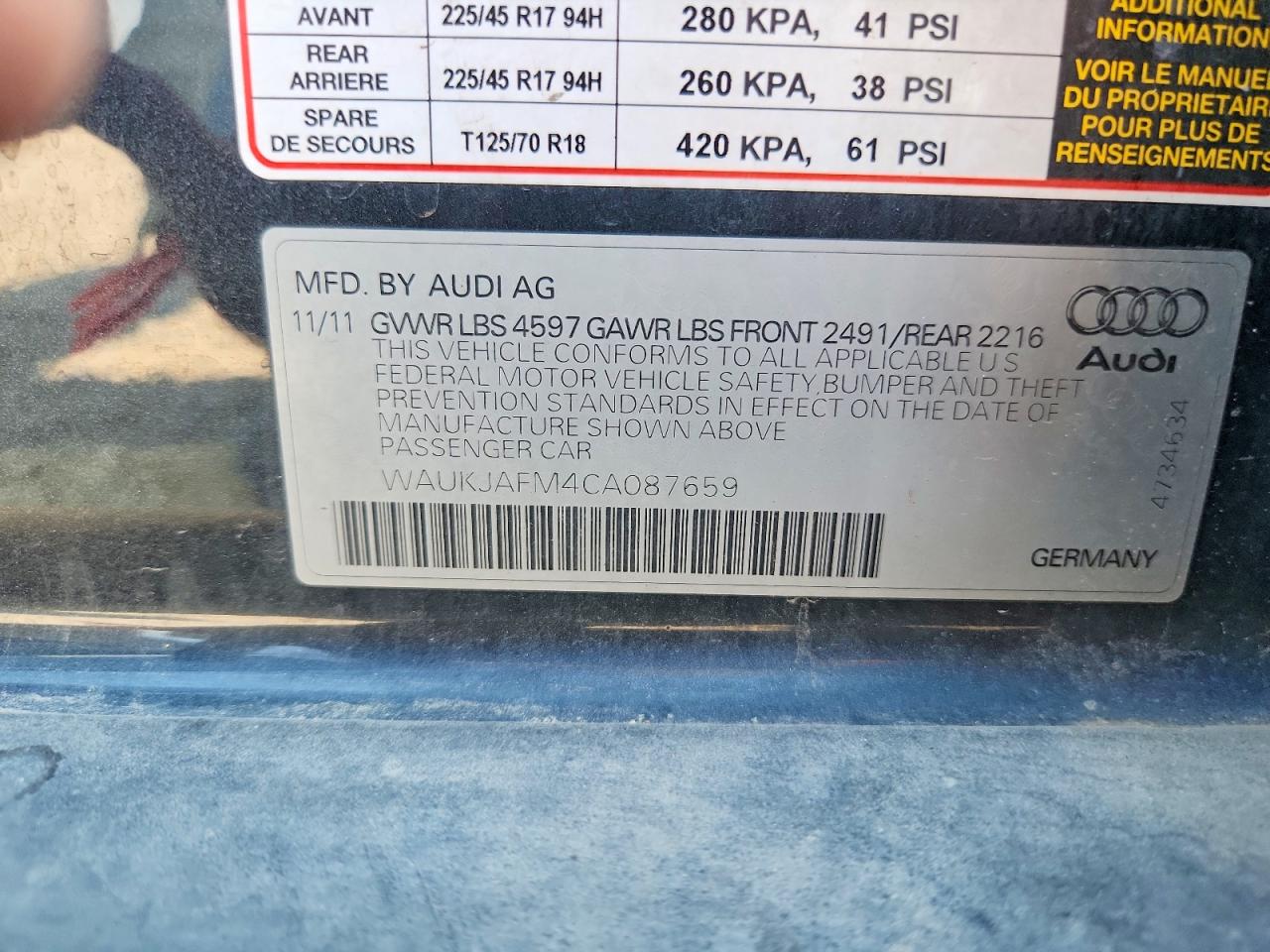 WAUKJAFM4CA087659 · 2012 AUDI A3 · 12/12