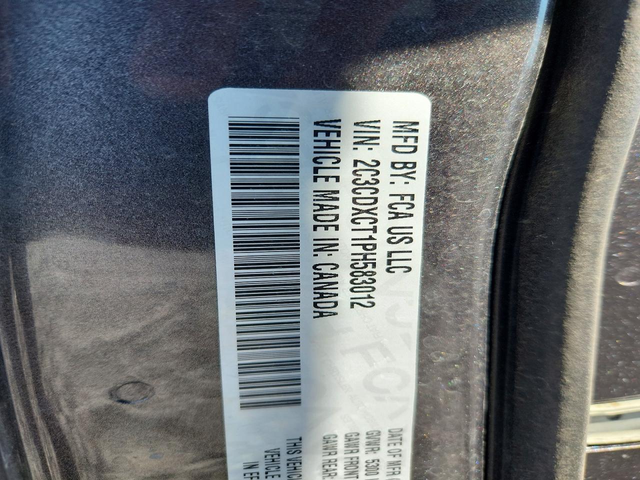 2C3CDXCT1PH583012 · 2023 DODGE CHARGER · 12/12