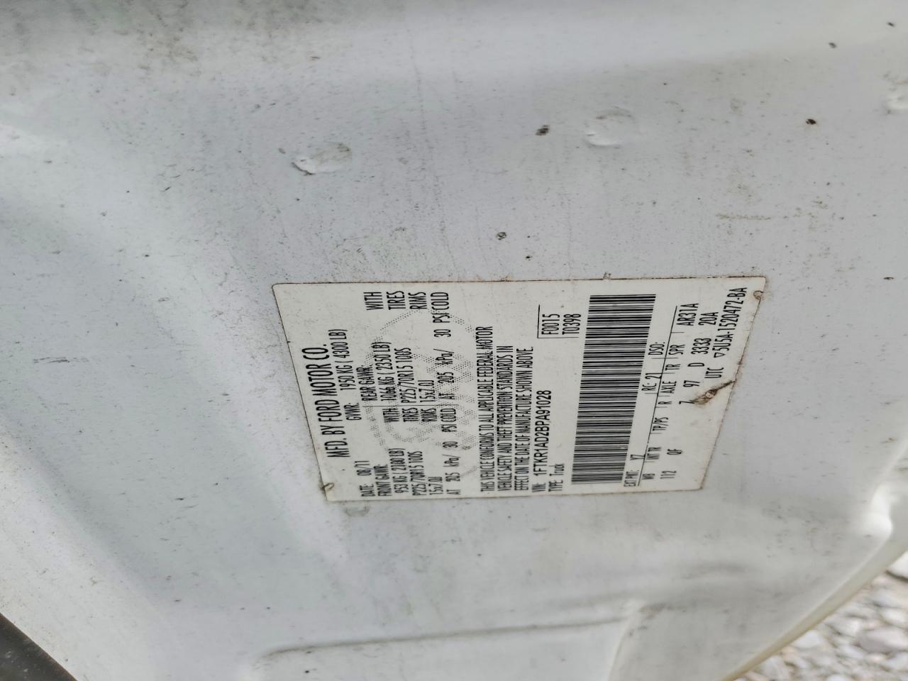 1FTKR1AD2BPA91028 · 2011 FORD RANGER · 12/12