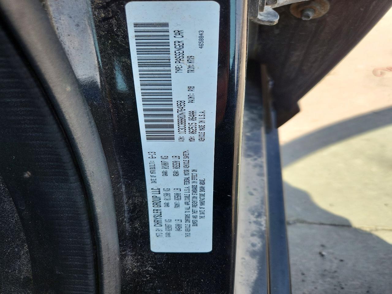 1C3CCBBB0DN764958 · 2013 CHRYSLER 200 · 12/12
