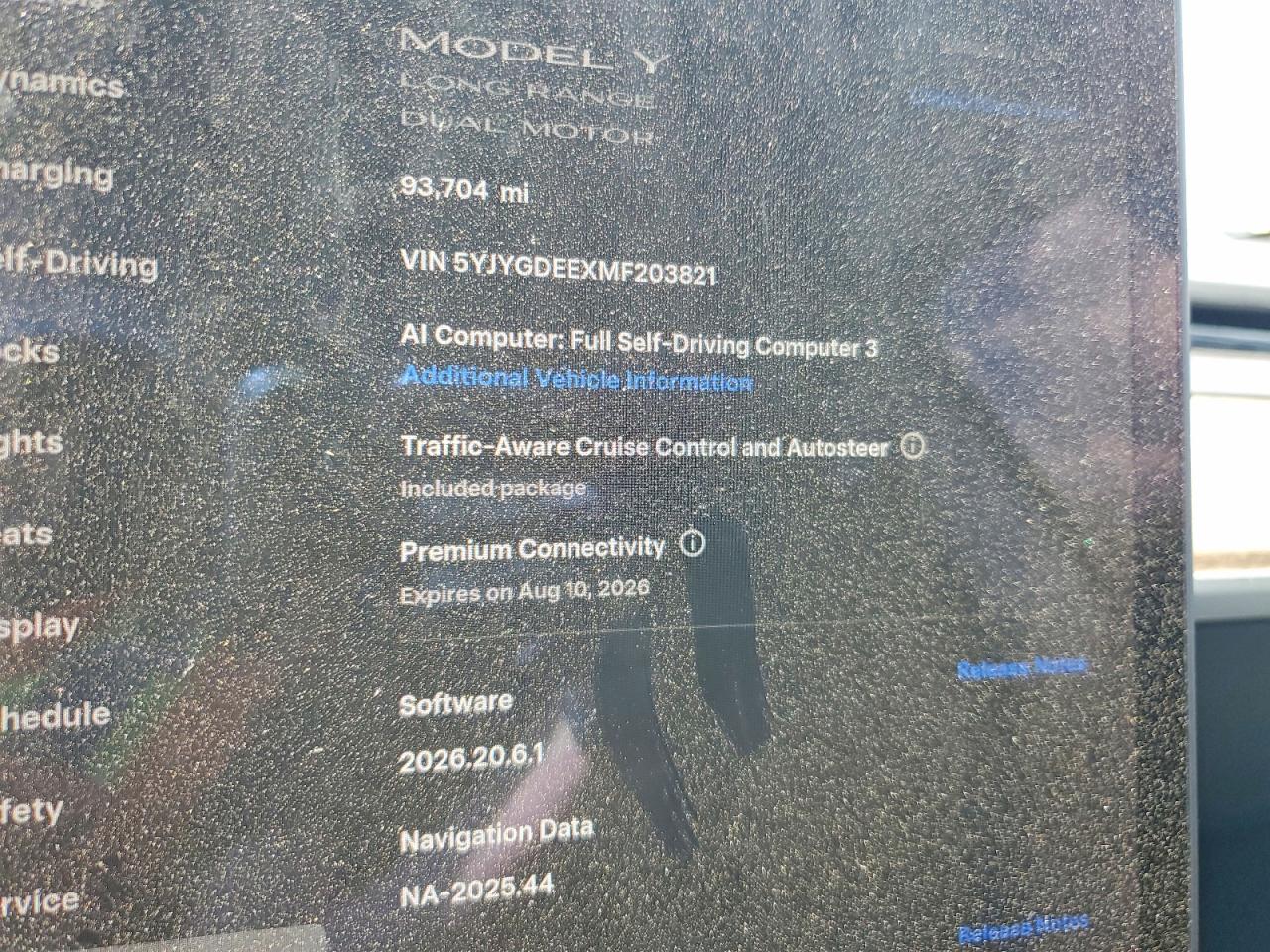 5YJYGDEEXMF203821 · 2021 TESLA MODEL Y · 9/14