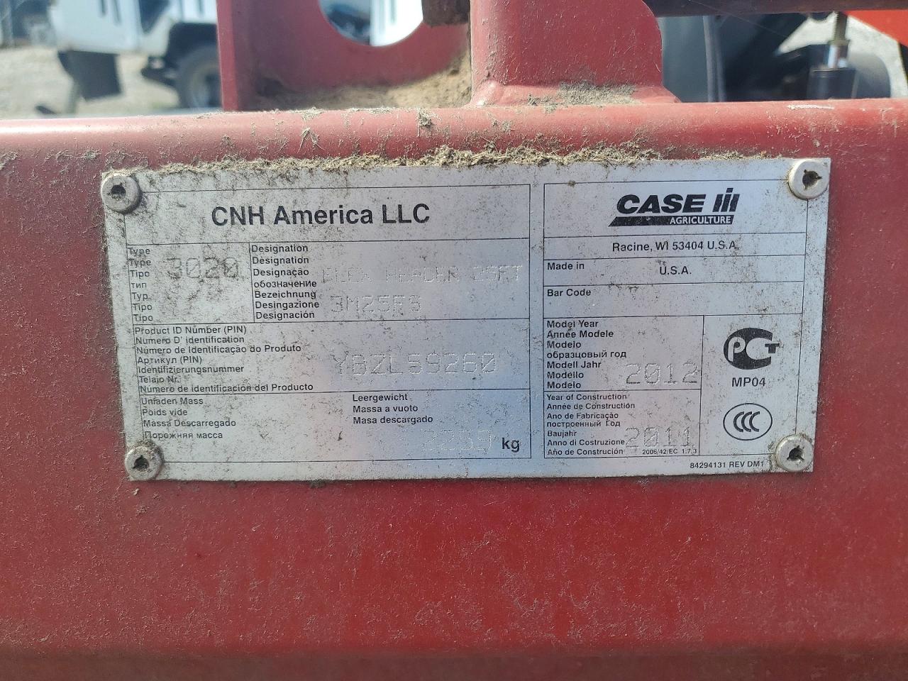 YBZL59260 · 2012 CASE 3020 · 10/10