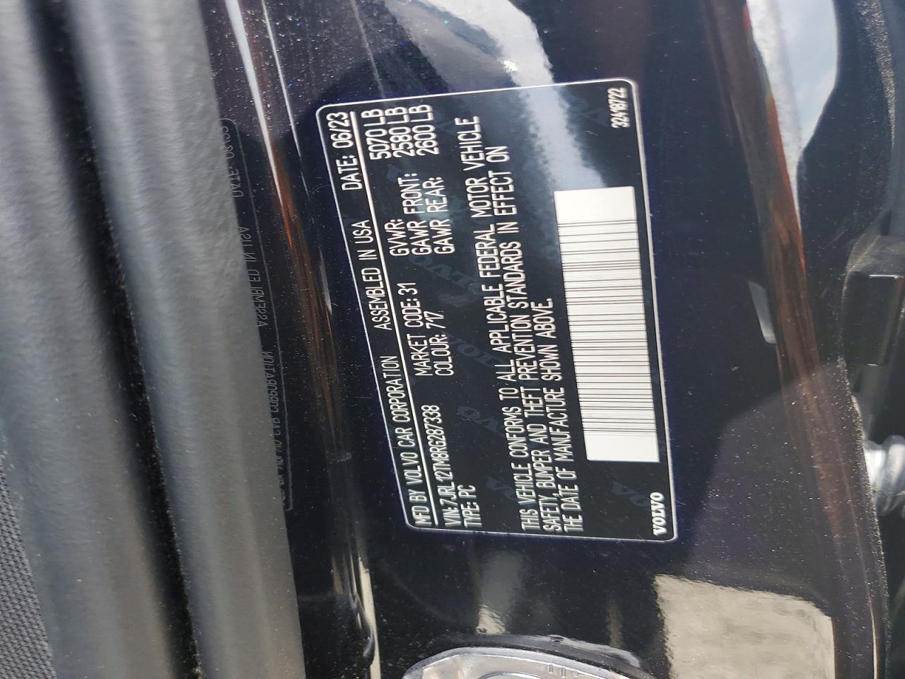 7JRL12TM8RG287338 · 2024 VOLVO S60 · 12/12