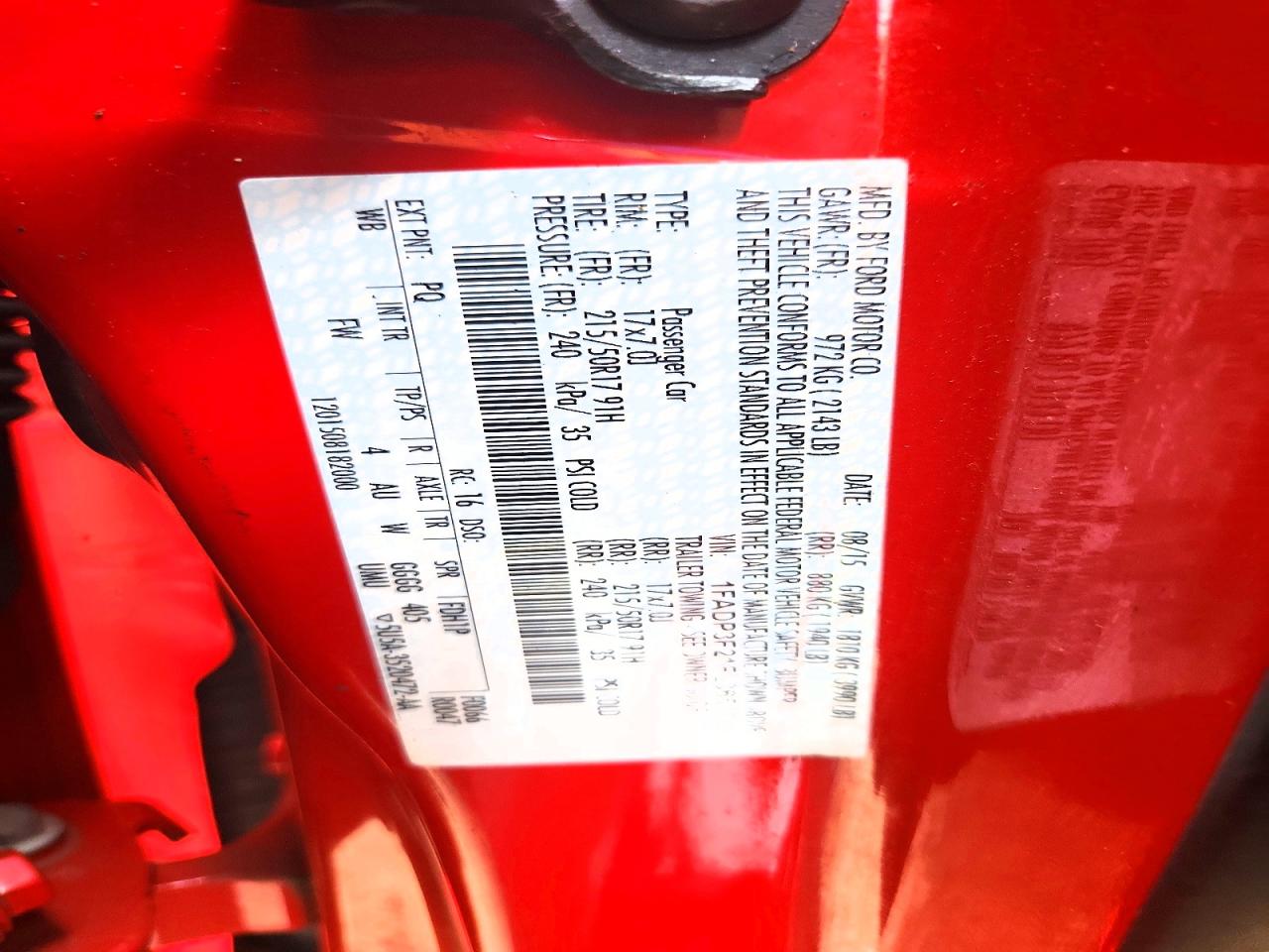 1FADP3F21FL365310 · 2015 FORD FOCUS · 12/12