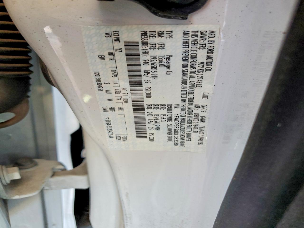 1FADP3E28DL382359 · 2013 FORD FOCUS · 12/12
