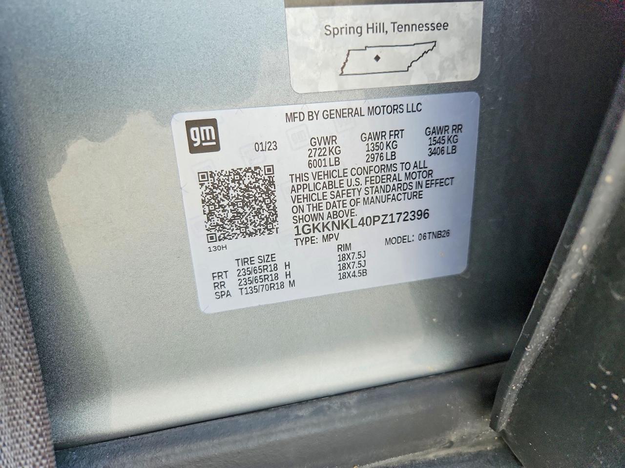 1GKKNKL40PZ172396 · 2023 GMC ACADIA · 12/12